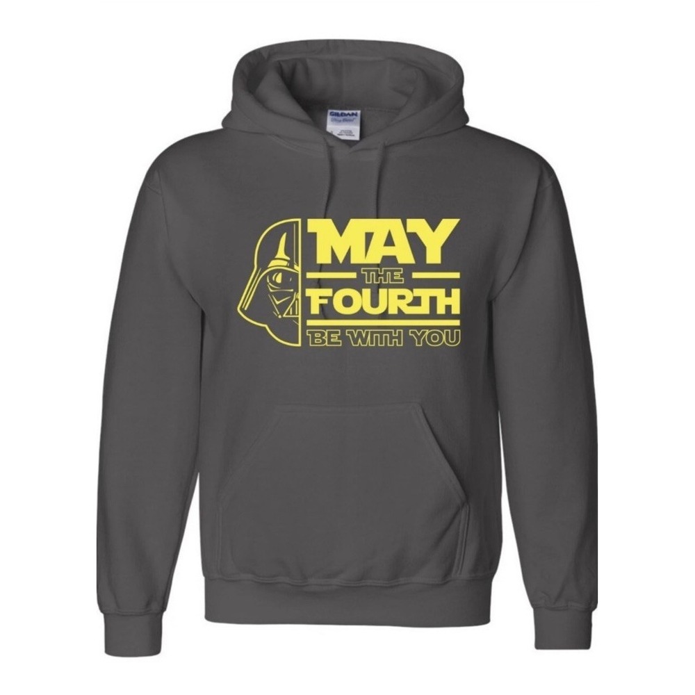 Star Wars May The 4th Be With You Hoodie Black/Yellow Unisex‎ XL